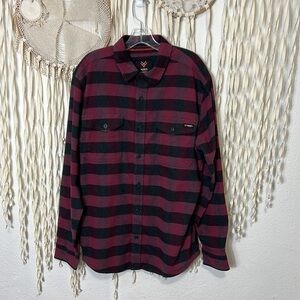 HAWX Work Wear Plaid Flannel Shirt Size M